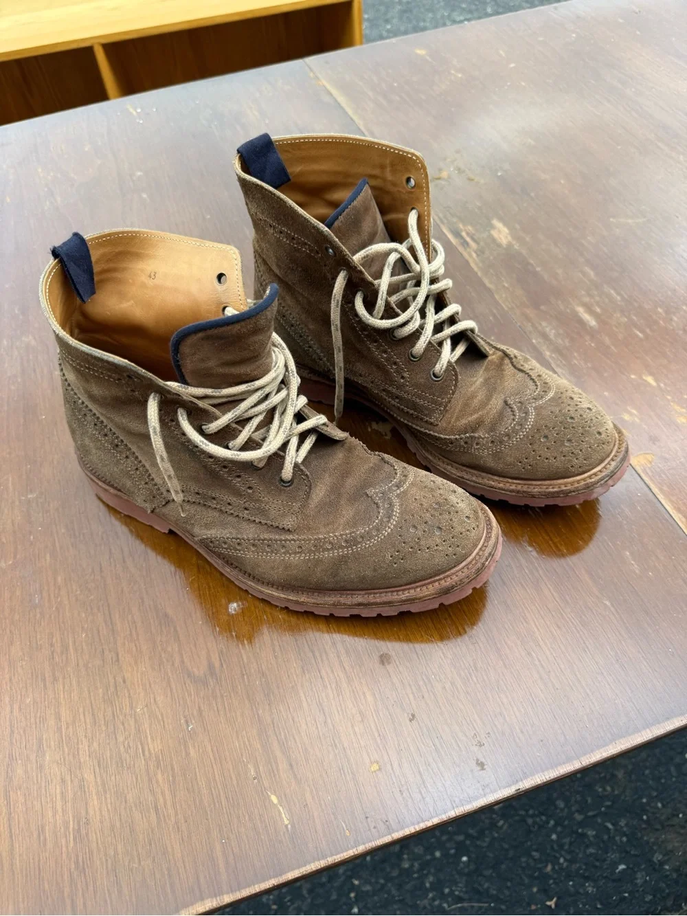 Brunello Cucinelli Vitello Wingtip Boots